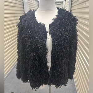 LC Lauren Conrad Black Fuzzy Sweater